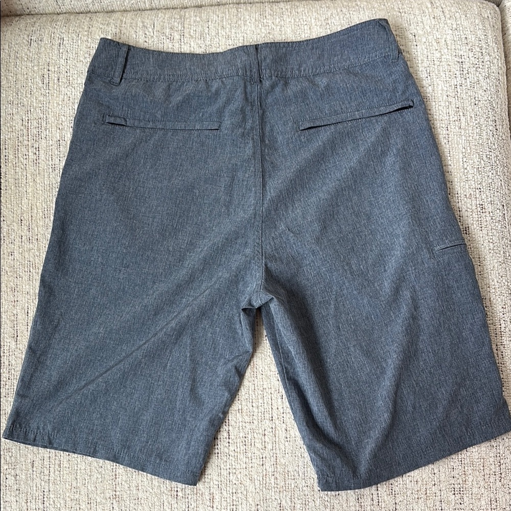Abbot Main Gray Flat Front Tailored Shorts - Picture 5 of 8